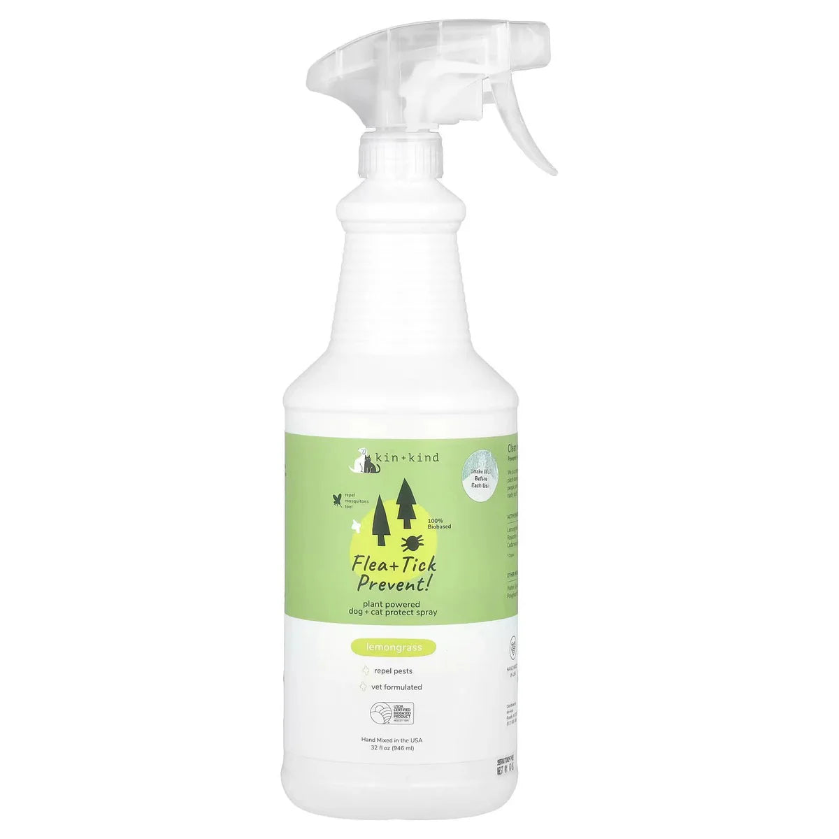 Kin + Kind Outdoor Shield Flea and Tick Repellant - Lemongrass