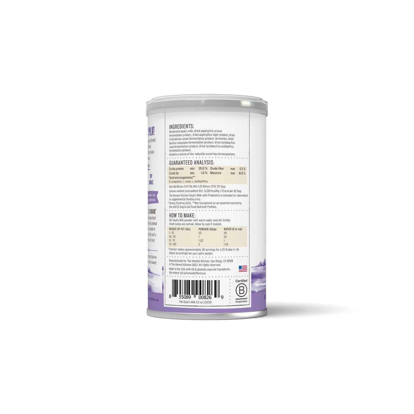 Honest Kitchen Instant Goat's Milk