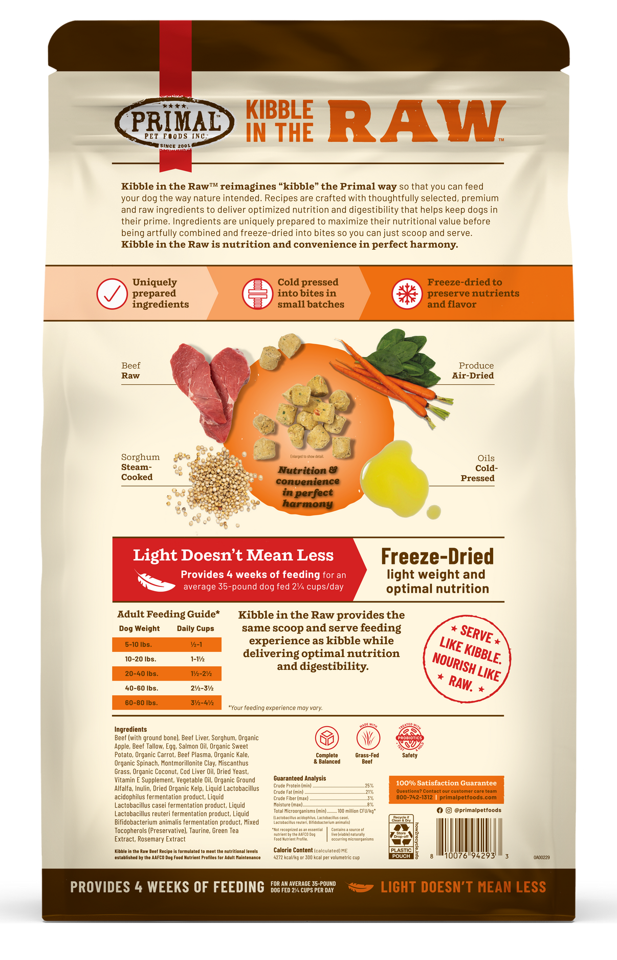 Kibble in the Raw - Beef Recipe - Primal