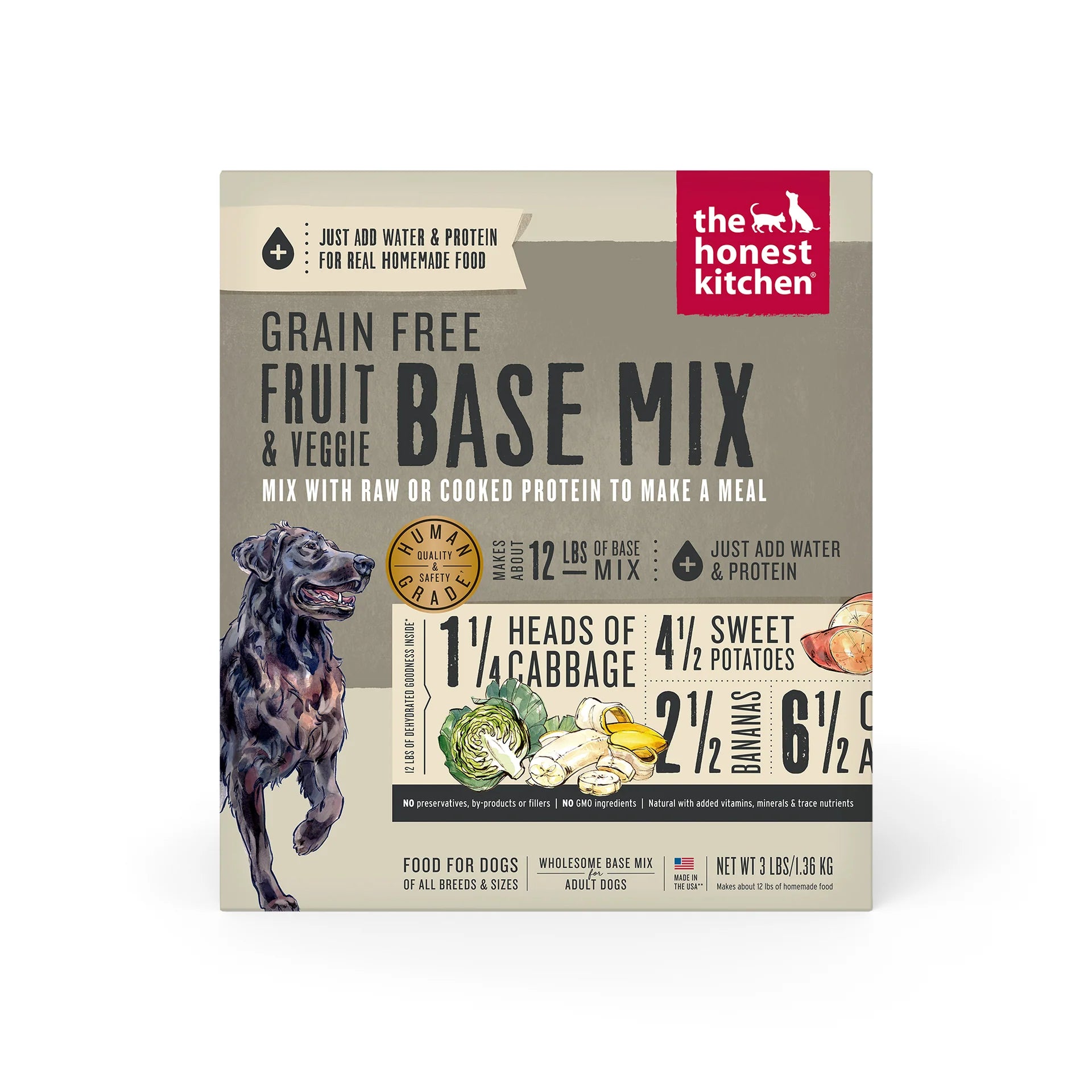 Honest Kitchen Fruit & Veggie Base Mix 3lb – Heronview Raw and Natural