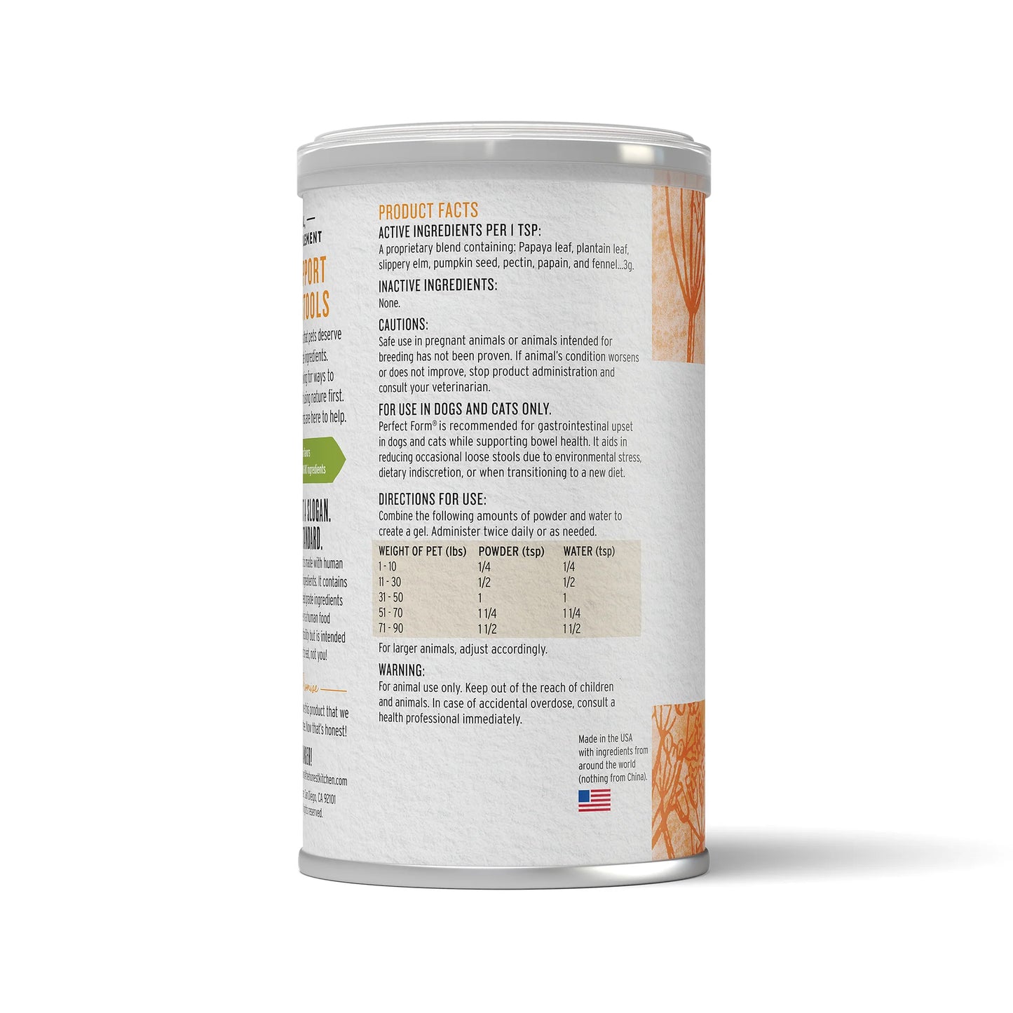 Honest Kitchen Perfect Form Herbal Digestive Supplement