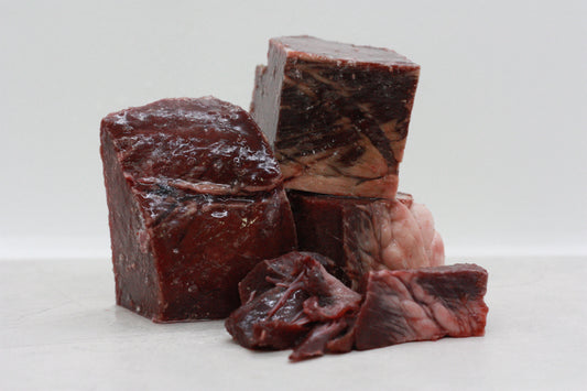 Beef Heart Cubed